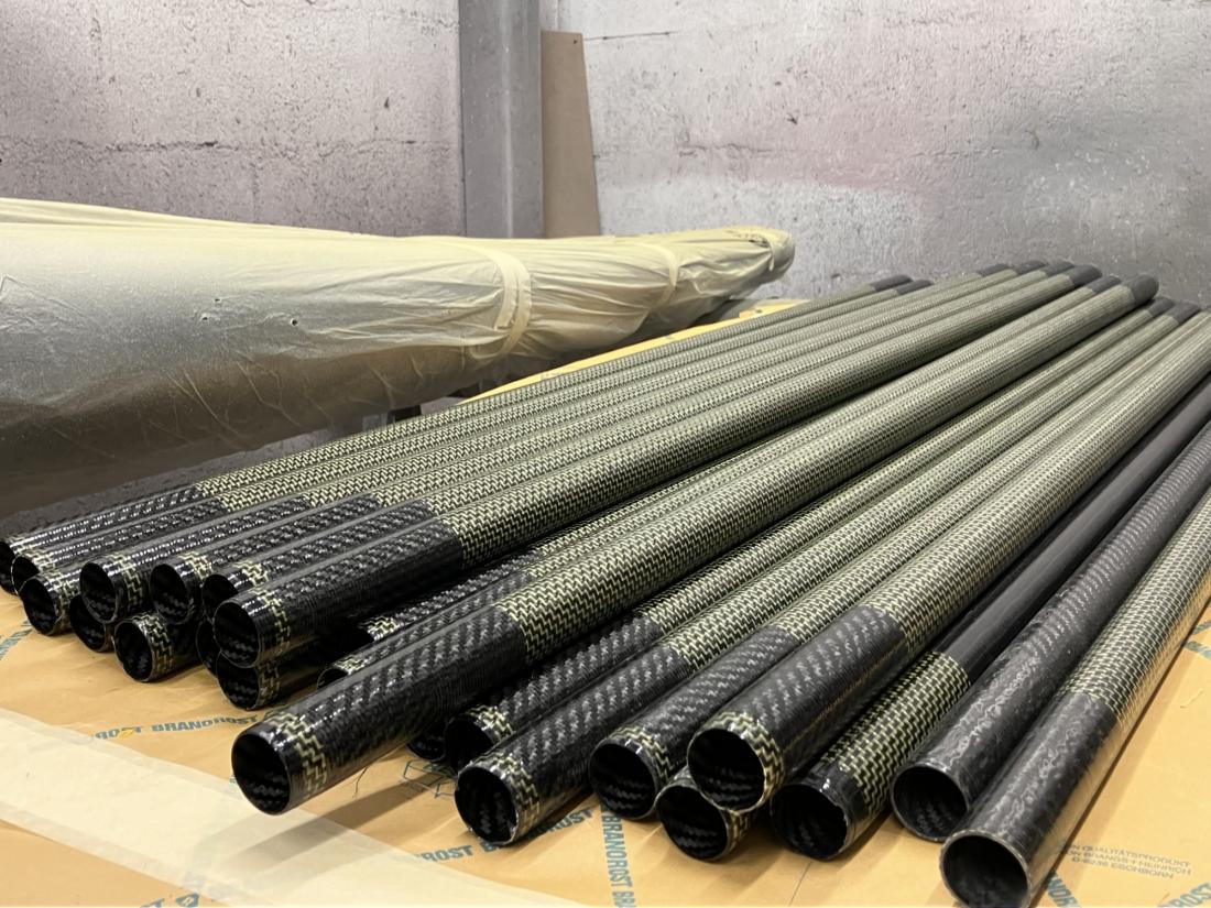 Manche carbone aramide kayak polo